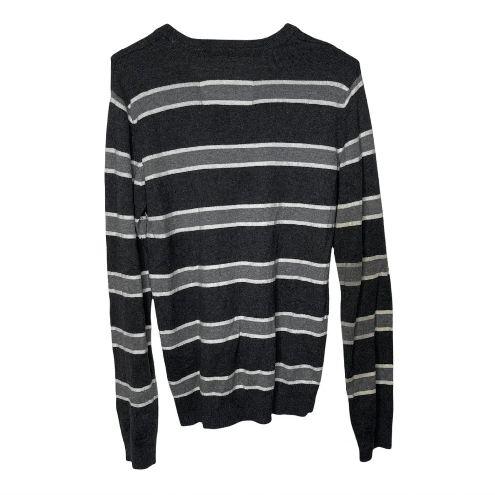 Aeropostale Mens Striped V Neck Pullover Sweater Size Small